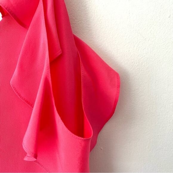 Amanda Uprichard Neon Pink Silk Mini Dress size small - Picture 3 of 6